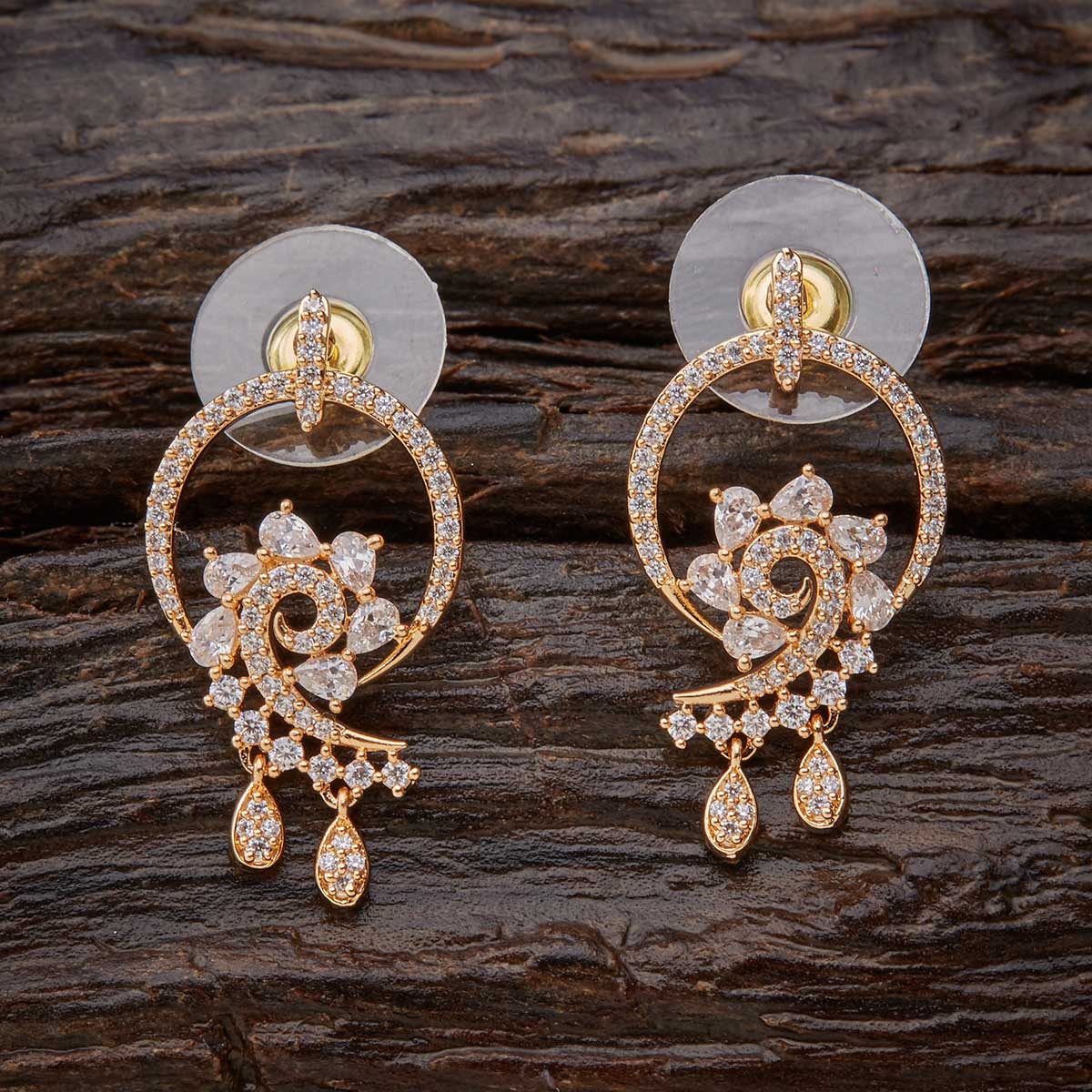 Unique White Gold Earrings Design - JD SOLITAIRE